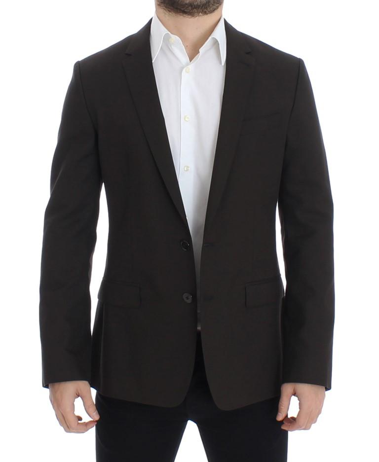 Brown wool MARTINI slim fit blazer