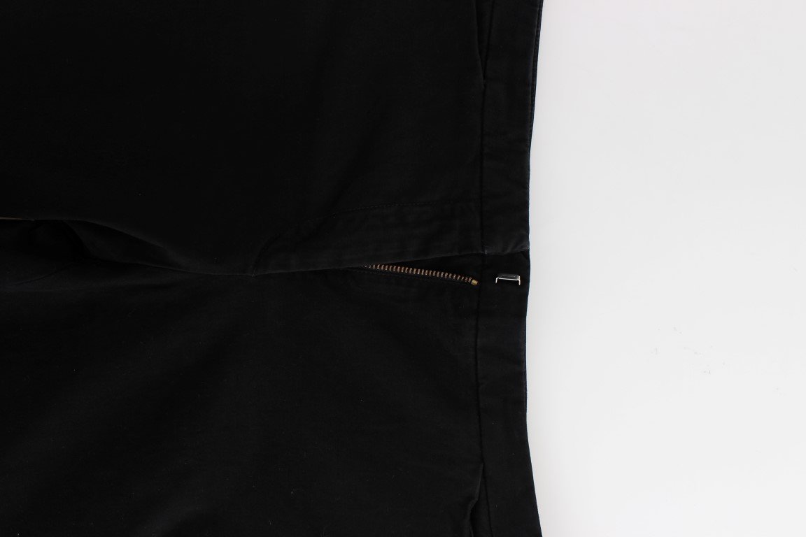 Black straight cotton pants