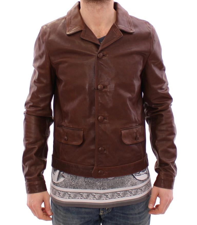 Brown Bull Taurus Leather Jacket Coat