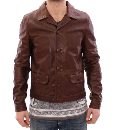 Brown Bull Taurus Leather Jacket Coat