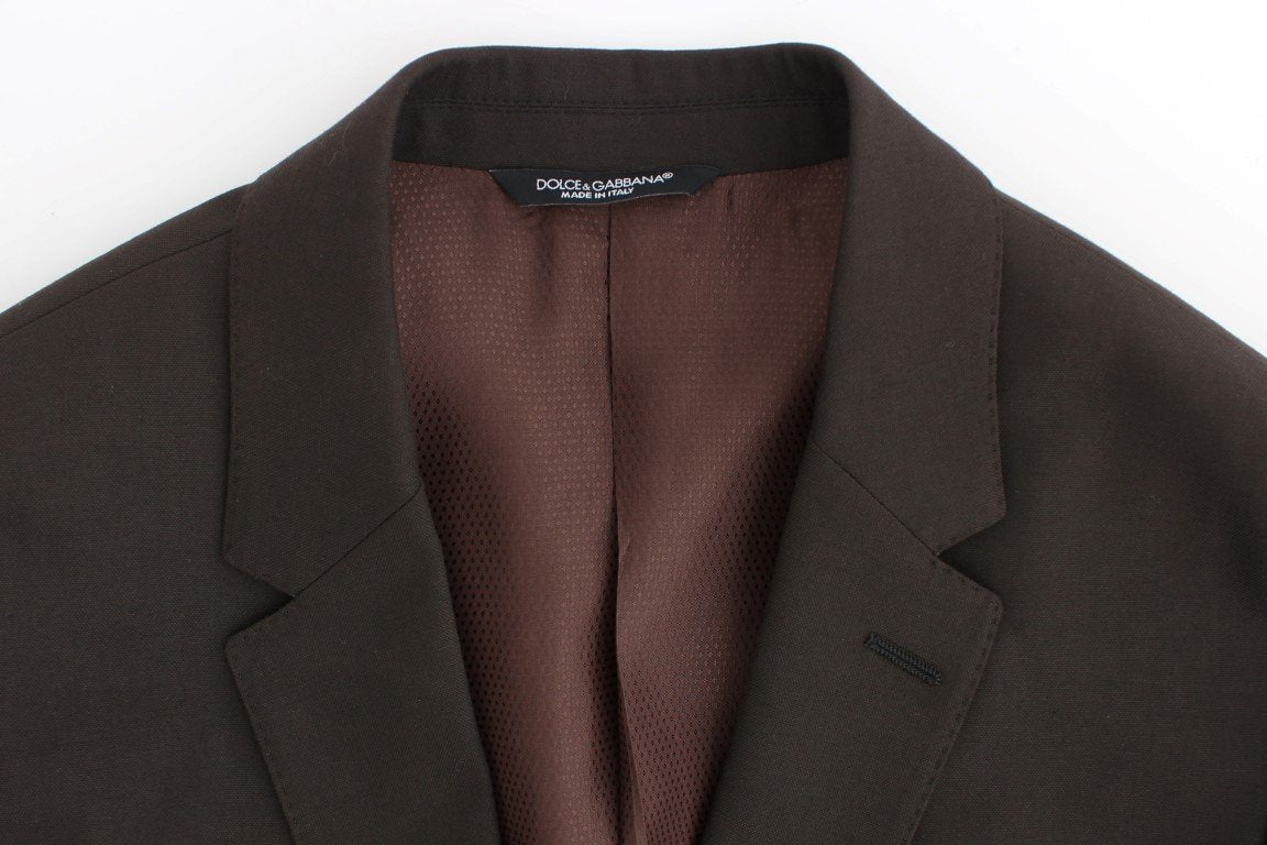 Brown wool MARTINI slim fit blazer