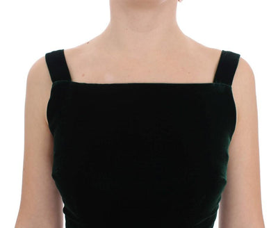 Dark Green Velvet Full Length Gown Dress