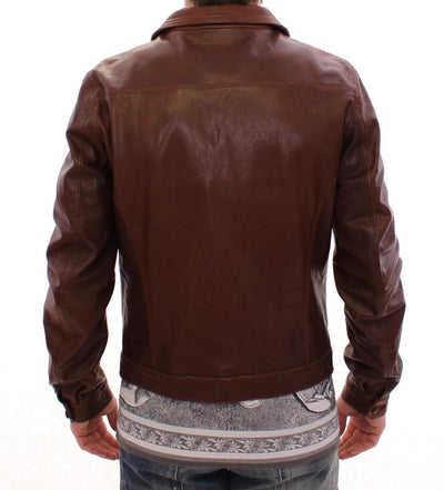 Brown Bull Taurus Leather Jacket Coat