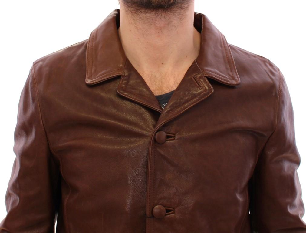 Brown Bull Taurus Leather Jacket Coat
