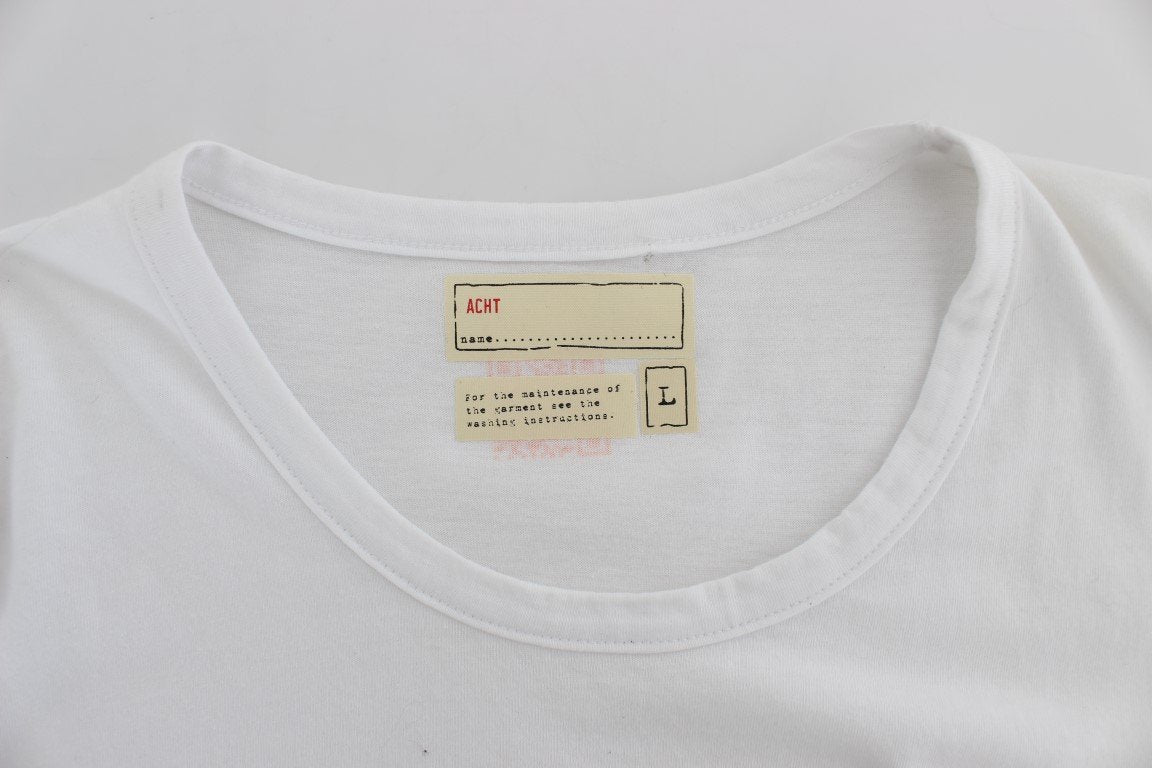 White Cotton Crewneck T-shirt
