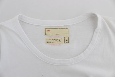 White Cotton Crewneck T-shirt