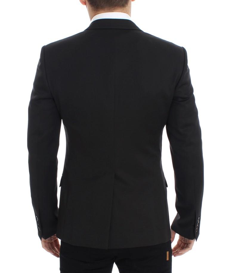 Brown wool slim fit blazer