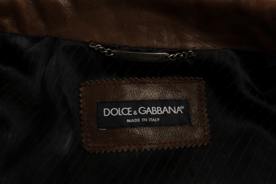 Brown Bull Taurus Leather Jacket Coat