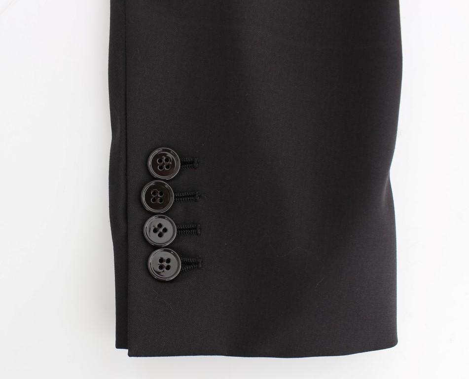 Brown wool slim fit blazer