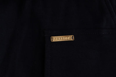 Blue Cotton Cargo Straight Fit Pants