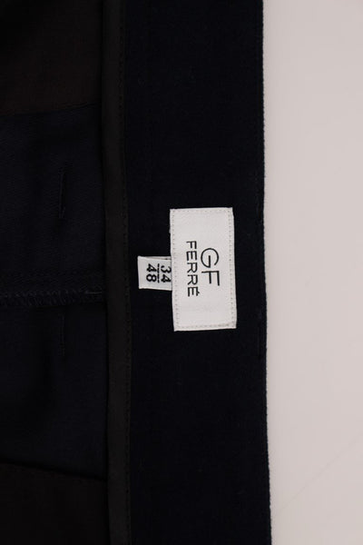 Blue Cotton Cargo Straight Fit Pants