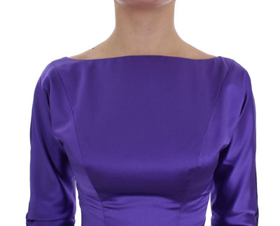 Purple Silk Ball Gown Full Length Dress