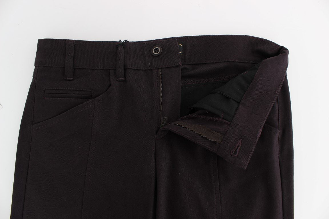 Purple cotton dress pants