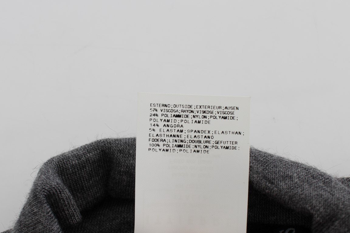 Gray Turtleneck Stretch T-shirt Top
