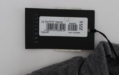 Gray Turtleneck Stretch T-shirt Top
