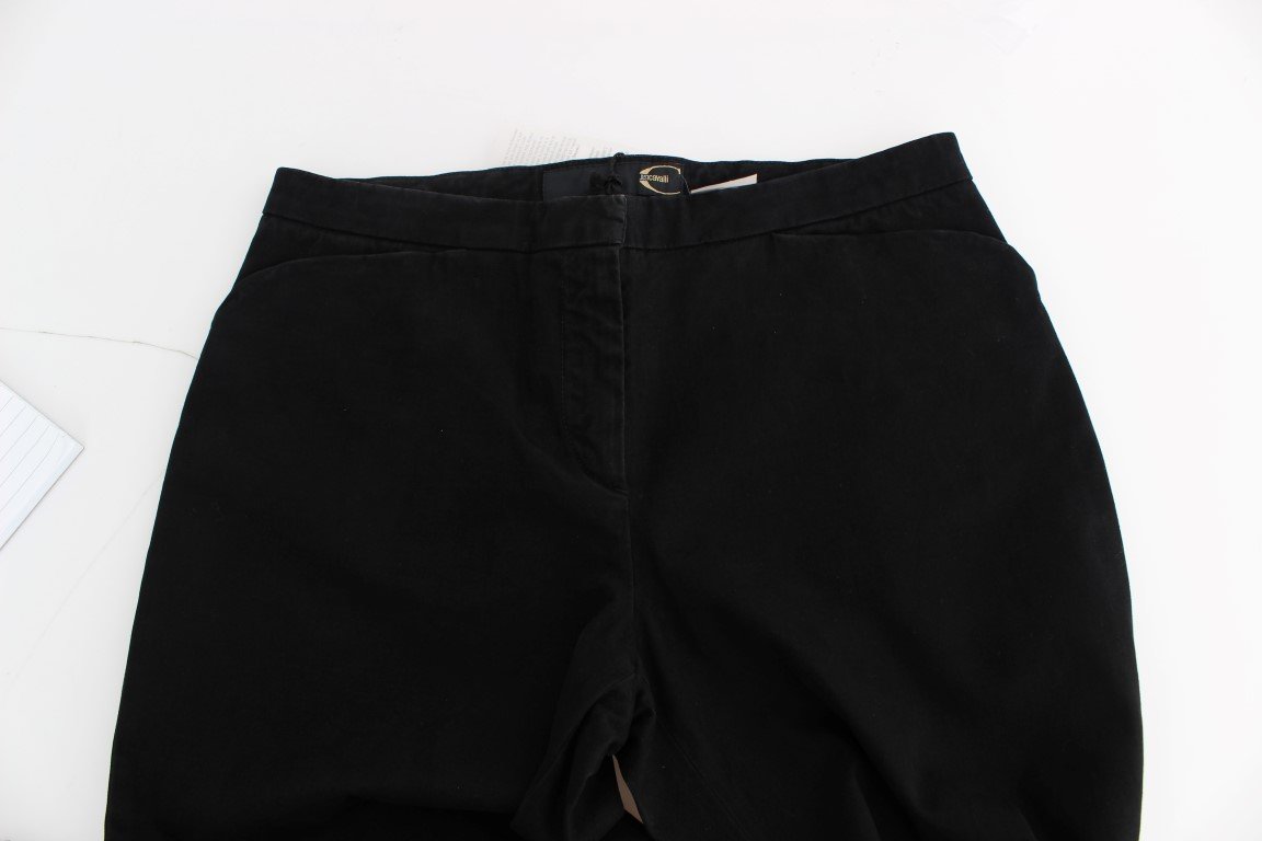 Black straight cotton pants