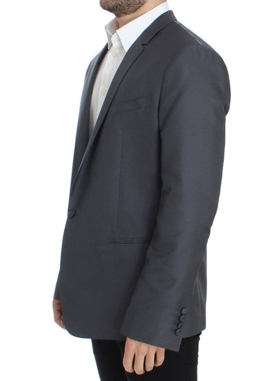 Gray shiny GOLD slim fit blazer