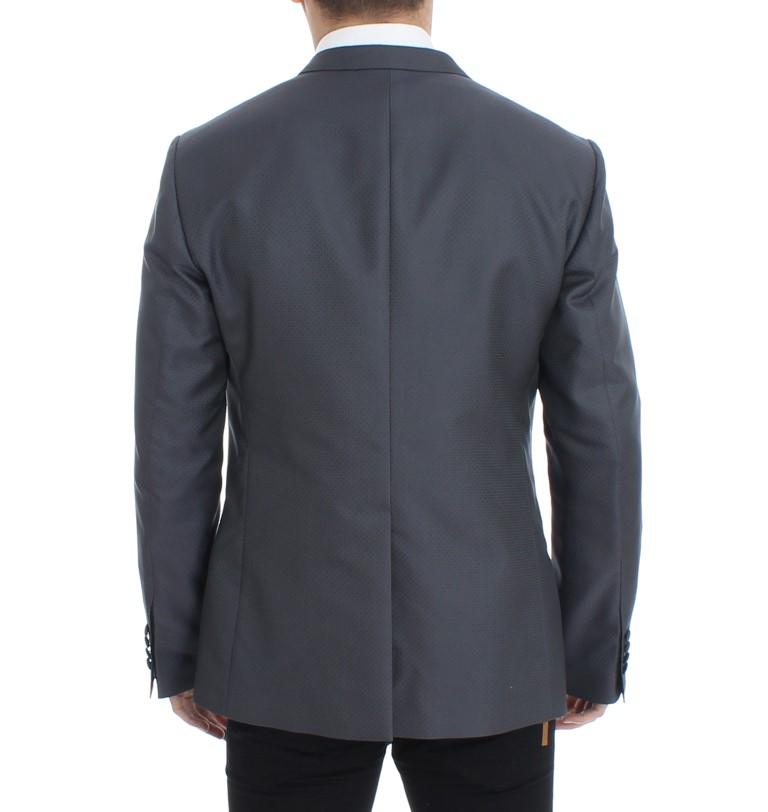 Gray shiny GOLD slim fit blazer