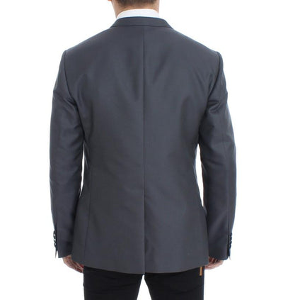 Gray shiny GOLD slim fit blazer