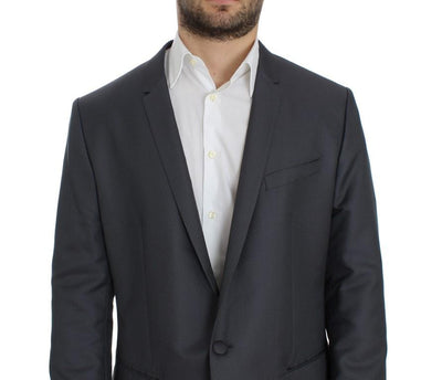 Gray shiny GOLD slim fit blazer