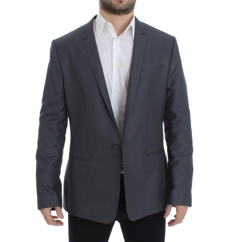 Gray shiny GOLD slim fit blazer