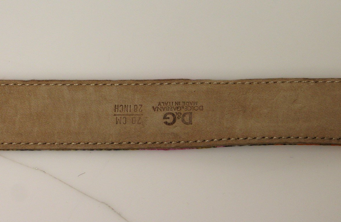 Multicolor Silk Logo Belt
