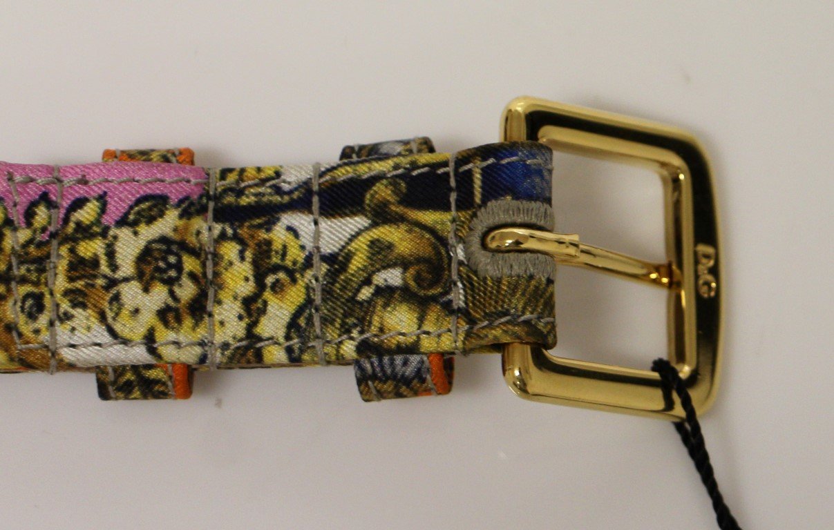 Multicolor Silk Logo Belt