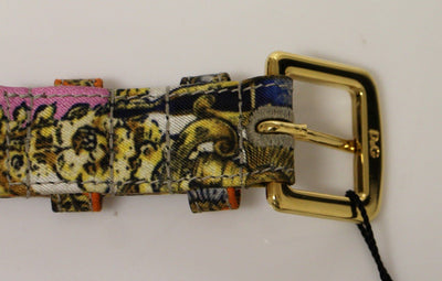 Multicolor Silk Logo Belt