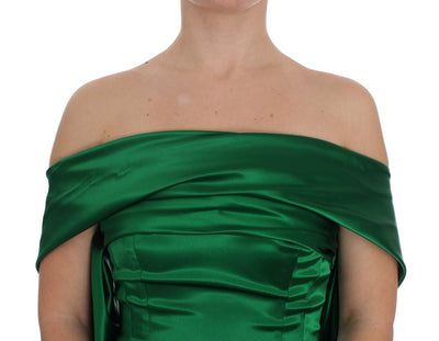 Green Full Length Ball Gown Sheath Dress