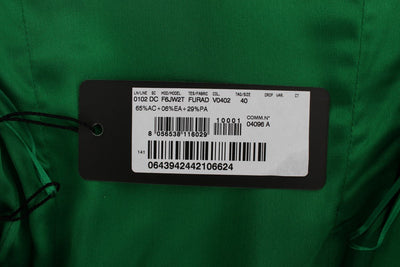 Green Full Length Ball Gown Sheath Dress
