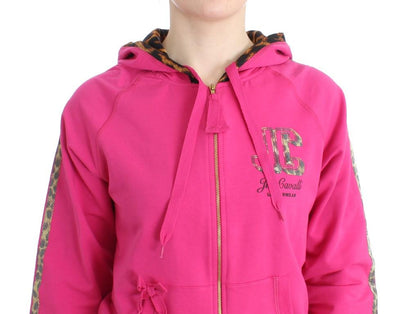 Pink zipup cotton sweater