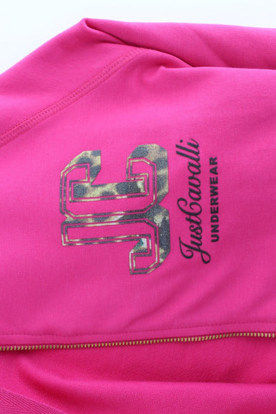 Pink zipup cotton sweater