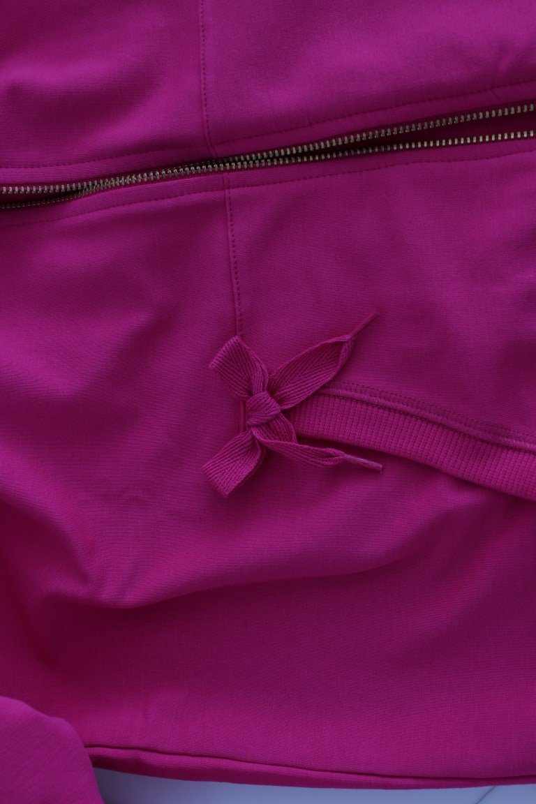Pink zipup cotton sweater