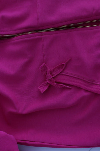 Pink zipup cotton sweater