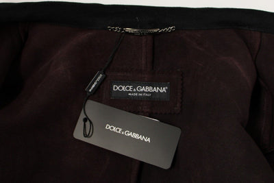 Runway Brown Shearling Leather Jacket Coat