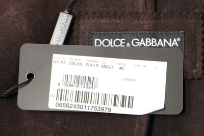 Runway Brown Shearling Leather Jacket Coat