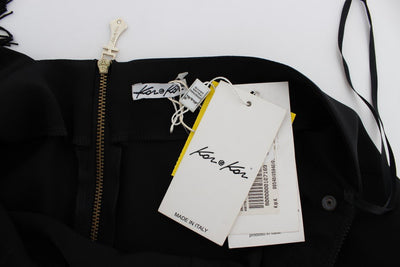 Black Wool Studded Mini Dress