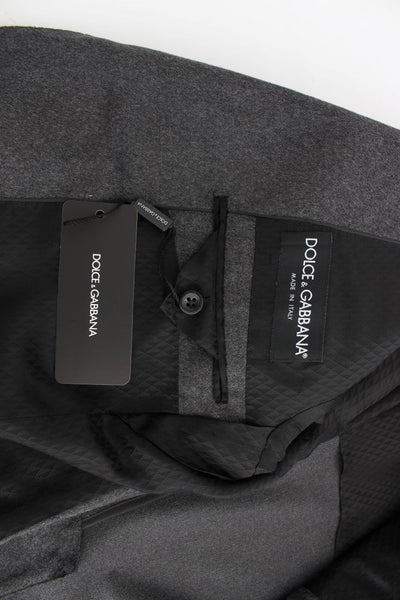 Gray silk two button blazer