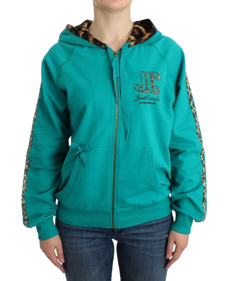 Green zipup cotton sweater