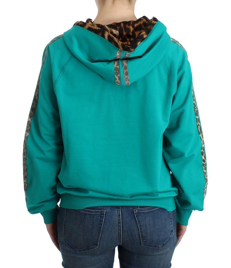 Green zipup cotton sweater