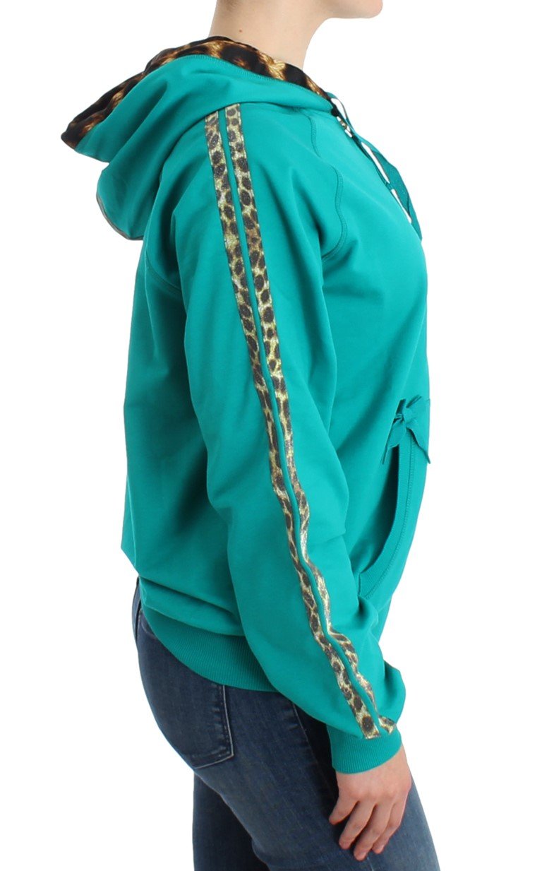 Green zipup cotton sweater