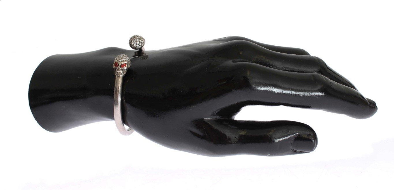 Skull 925 Silver Bangle Bracelet