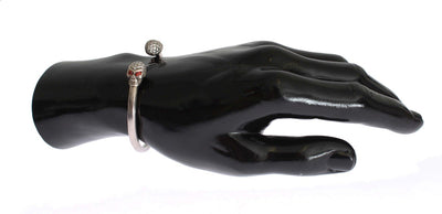 Skull 925 Silver Bangle Bracelet