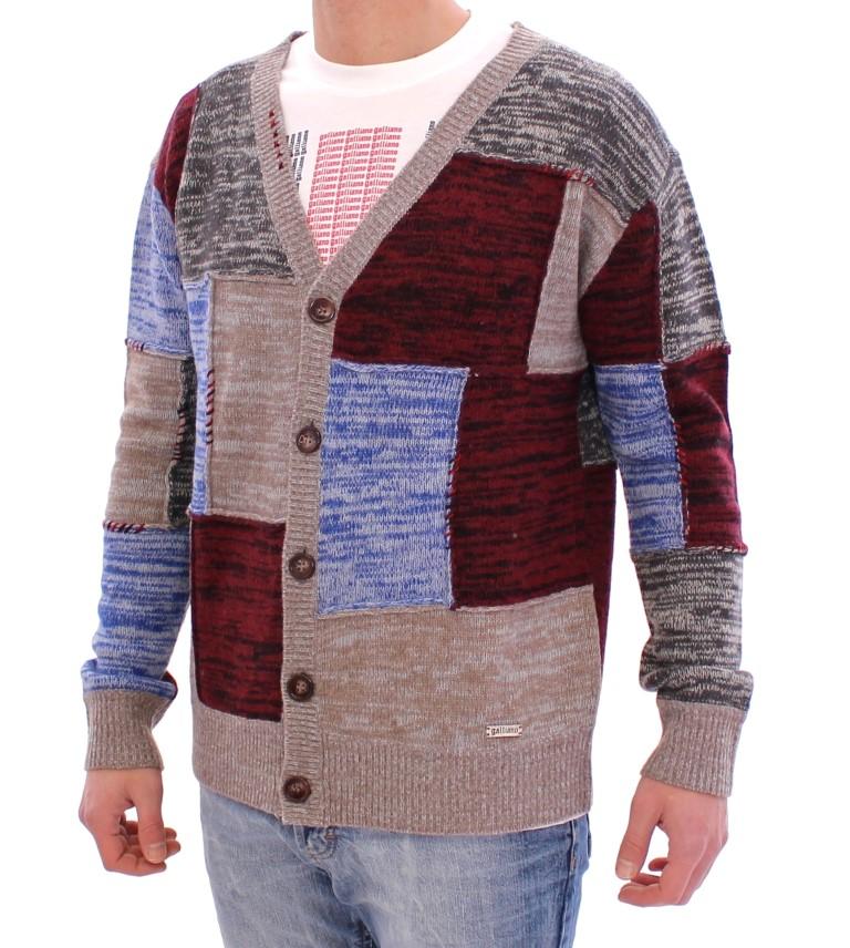 Multicolor wool cardigan sweater