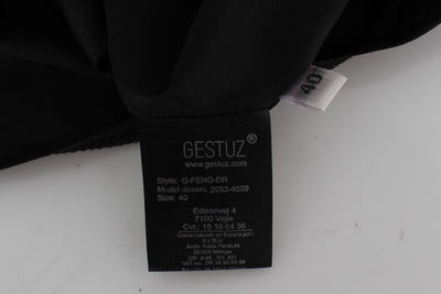 Black Polyester Above Knee Mini Dress