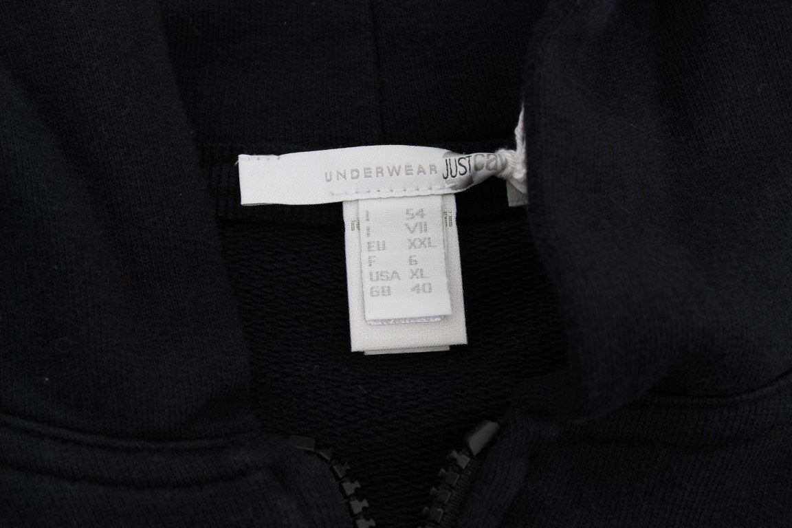 Blue Cotton Sport Gym Hooded Sweater