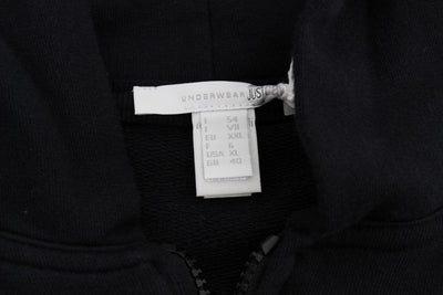 Blue Cotton Sport Gym Hooded Sweater