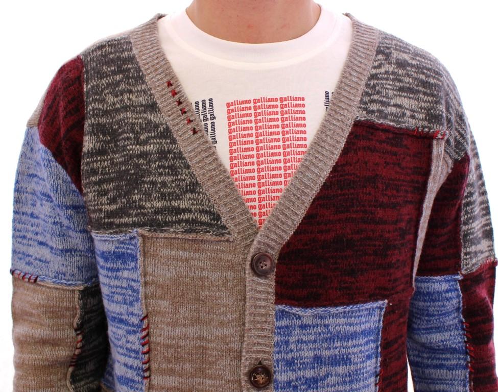 Multicolor wool cardigan sweater