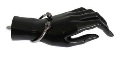 Gray Skull 925 Sterling Bangle Bracelet