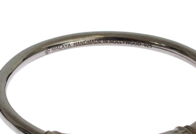 Gray Lion 925 Sterling Bangle Bracelet